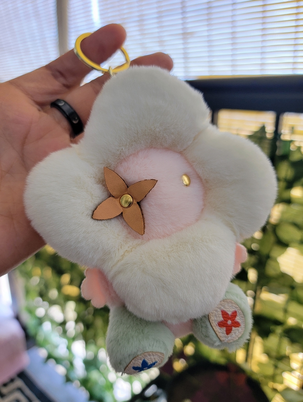 Soft Plush Sunflower Vivienne Keychain Bag Charm - Flower Plush Bag Charm